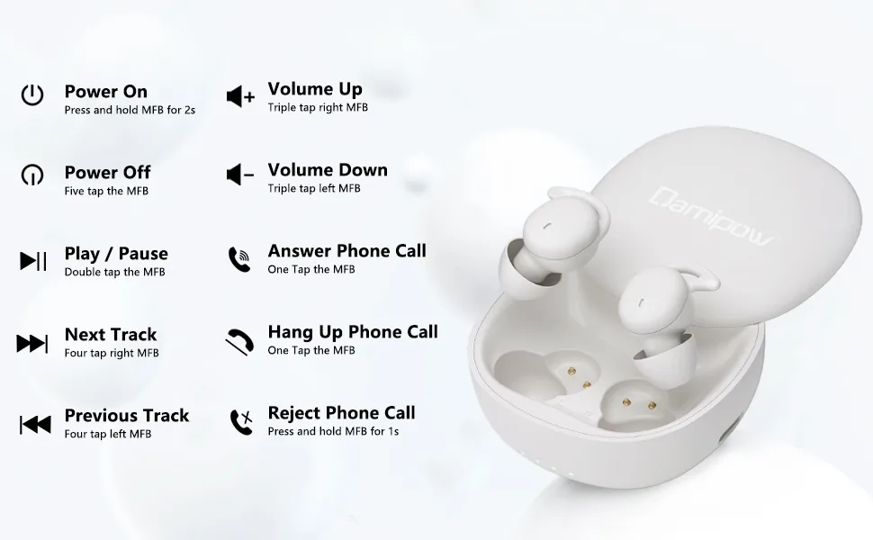 Wireless Earbuds for Sleeping  Smaller and Lighter Ultra-Soft Comfortable in-Ear Headphones Noise Blocking Designed for Sleep  Insomnia  Side Sleeper  Snoring  Air Travel  Meditation  Relaxation - Control with a touch