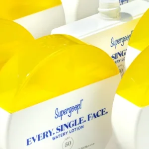 Supergoop! Every. Single. Face. Watery Lotion - 1.7 fl oz - Broad Spectrum SPF 50 PA++++ Sunscreen Lotion - Water & Sweat Resistant - All Skin Types - Every. Single. Face