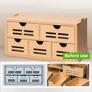 Bucasso Wooden Model Kit Tool Organizer Rack  Model Making Tool Storage Box with MDF Material  Wooden Paint Rack  Screwdriver/Brush/Tool Holder  Suitable for Tamiya Paints and Model Tools  GK1 - paint rack