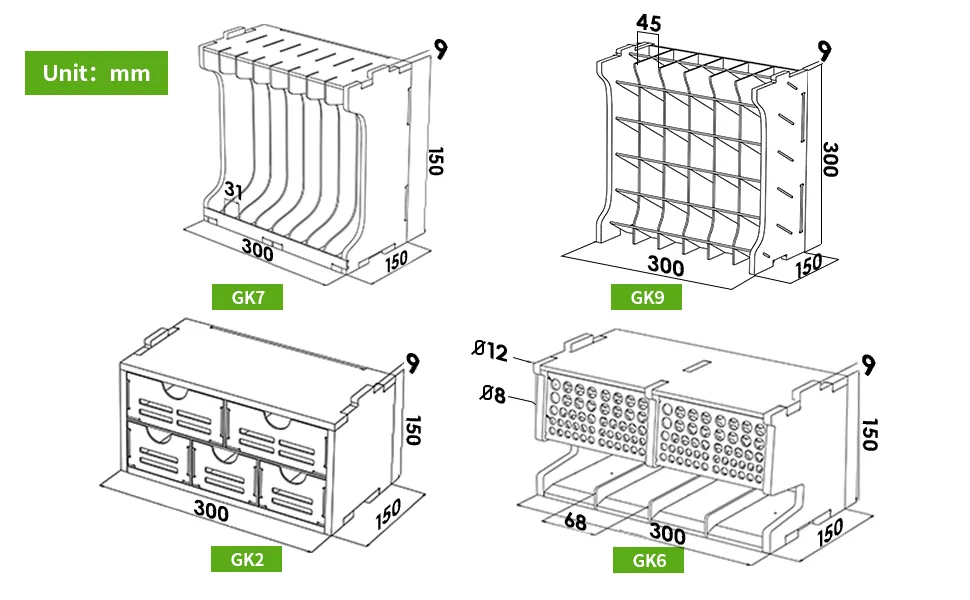 Bucasso Wooden Model Kit Tool Organizer Rack  Model Making Tool Storage Box with MDF Material  Wooden Paint Rack  Screwdriver/Brush/Tool Holder  Suitable for Tamiya Paints and Model Tools  GK1 - paint rack