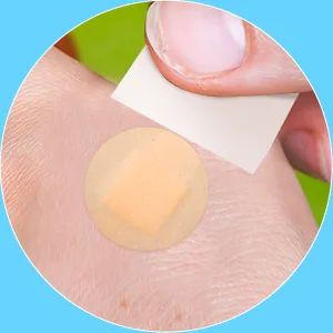 Adhesive Spot Bandage Flex Fabric Adhesive Bandages 0.87 Inch Diameter Round Bandage with Non Stick Pad (400) - product information 6