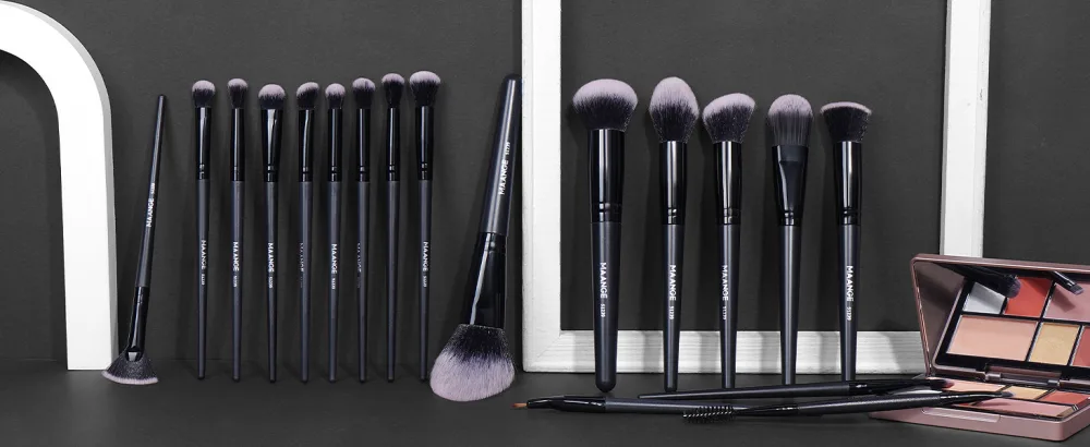 Make up Brushes  MAANGE 18 Pcs Premium Synthetic Makeup Brush Set Soft Foundation Powder Eyeliner Eye Shadow Makeup Brushes Set Professional (Champagne) - makeup brushes set professional make up brushes makeup brush