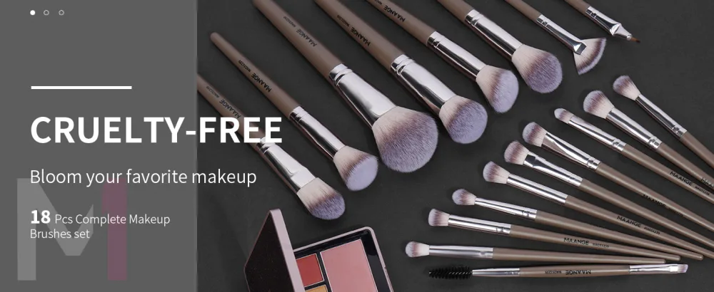 Make up Brushes  MAANGE 18 Pcs Premium Synthetic Makeup Brush Set Soft Foundation Powder Eyeliner Eye Shadow Makeup Brushes Set Professional (Champagne) - makeup brushes set professional make up brushes makeup brush