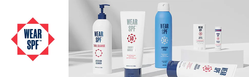 WearSPF Essential Sunscreen SPF 50 Broad Spectrum Hybrid Lotion for Face and Body with Zinc Oxide to Reflect Harmful UVA/UVB Rays - WearSPF Performance Sunscreen