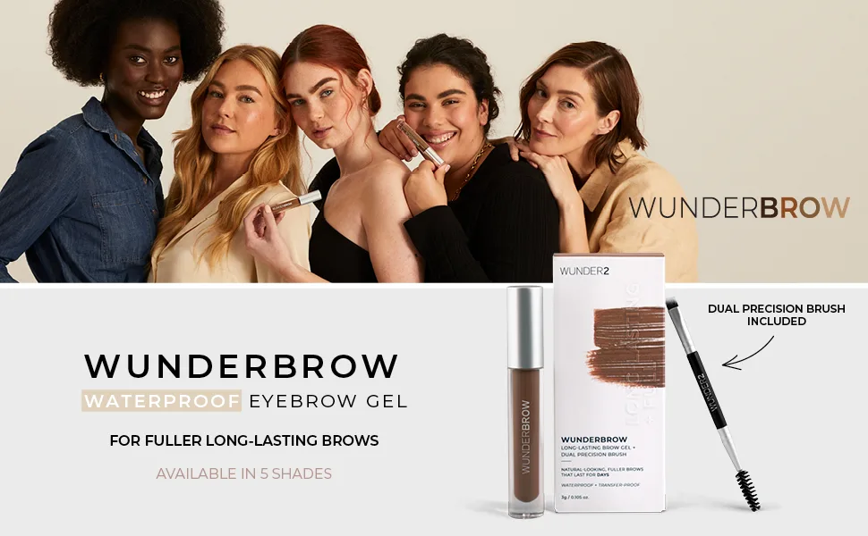 WUNDERBROW FLEXI-SET CLEAR BROW GEL  Brow Setting Gel Clear  Grooming Brow Hair Gel  Long-Lasting  Soft Hold - Wunderbrow Main