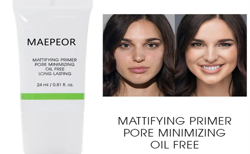 MAEPEOR Mattifying Makeup Primer Long Lasting Hydrating Smoothing Matte Face Primer Pore Minimizing and Oil-control Makeup Foundation Primer (Moisturizing  0.81 fl.oz) - Mattifying Makeup Primer