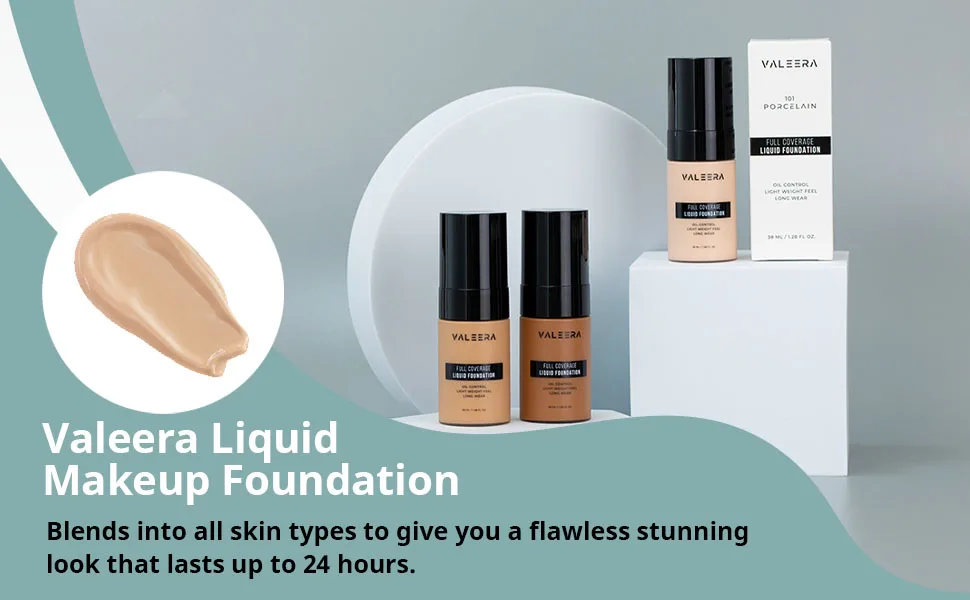 Valeera Full Coverage Soft Matte Oil Control Flawless 24HR Concealer Liquid Waterproof Foundation (105 - Sand) - product information 5