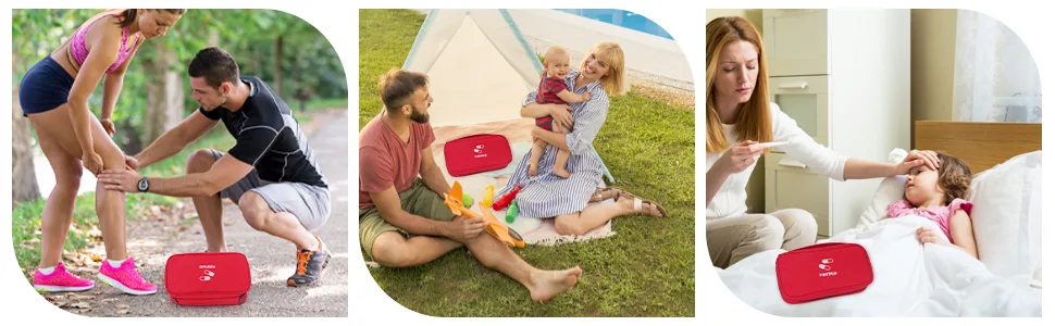 FYY Empty First Aid Bag  Red First Aid Bag Empty Portable Medical Organizer Bag for Traveling Camping Hiking Home Office-Red - Empty First Aid Bag