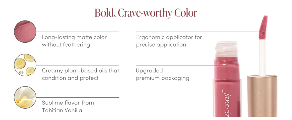 jane iredale Beyond Matte Lip Fixation Lip Stain | Long-Lasting Liquid Lipstick with Matte Finish | Conditions and Protects | Vegan & Cruelty-Free Compulsion - jane iredale beyond matte lip stain non transfer liquid lipstick lip stain clean makeup