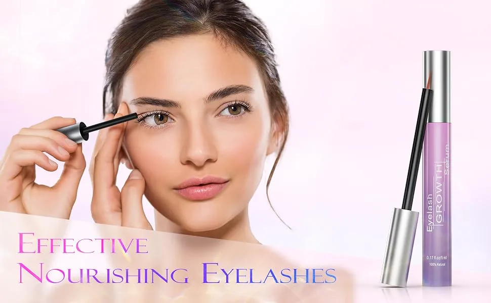 Premium Eyelash Growth Serum  Irritation-free Lash Boost Enhancer for Longer Fuller Thicker Eyelash (5ML)Purple - product information 2