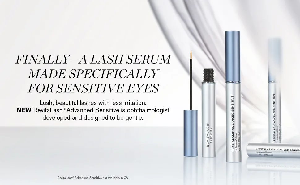RevitaLash Cosmetics Advanced Sensitive Eyelash Conditioner  Lash Enhancing Serum  Physician Developed & Cruelty Free - RevitaLash Sensitive 9700x600