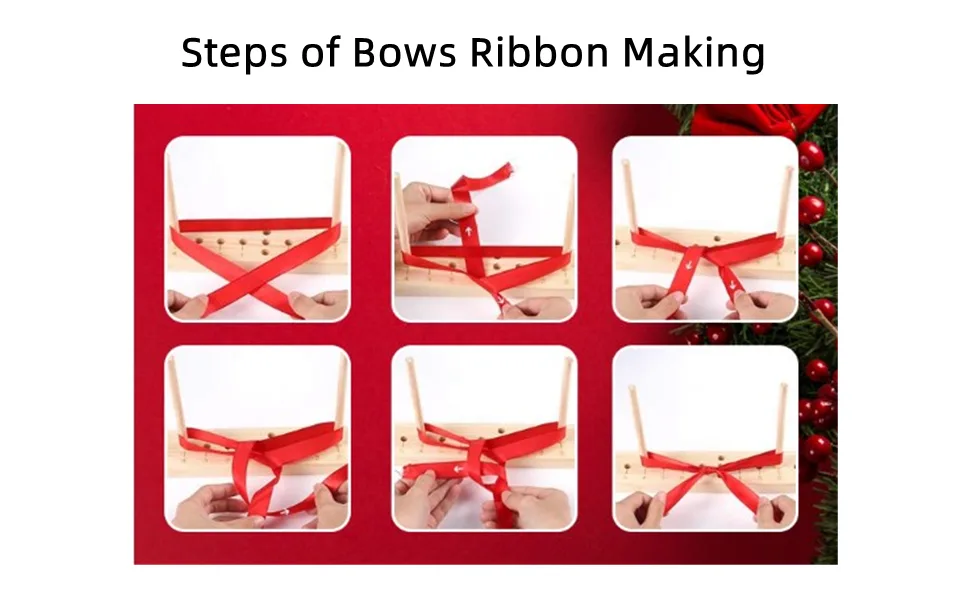 Bows Ribbon Making Tool Bow Maker for Ribbon with Wooden Board Sticks for Making Bows DIY Crafts Party Decorations Bow Wooden Maker Board - Bows Ribbon Making Tool