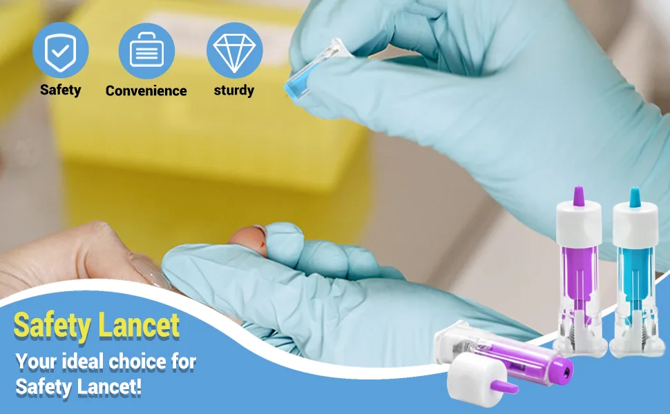 Verifine Comfort Lancets for Diabetes Testing  Pressure Activated Safety Lancets  30G 1.8 mm Depth 100 pcs/Box 30g1.8mm - Safety Lancet