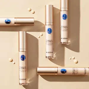 MISTINE Under Eye Concealer Makeup Full Coverage Under Eye Concealer for Dark Circles 24H Long-Lasting Waterproof Liquid Concealer Makeup with Skincare Benefits Soft Matte Finish-Light Beige - full coverage concealer for dark spots