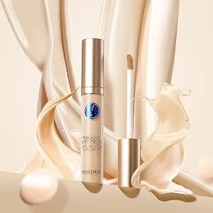 MISTINE Under Eye Concealer Makeup Full Coverage Under Eye Concealer for Dark Circles 24H Long-Lasting Waterproof Liquid Concealer Makeup with Skincare Benefits Soft Matte Finish-Light Beige - under eye concealer for dark circles