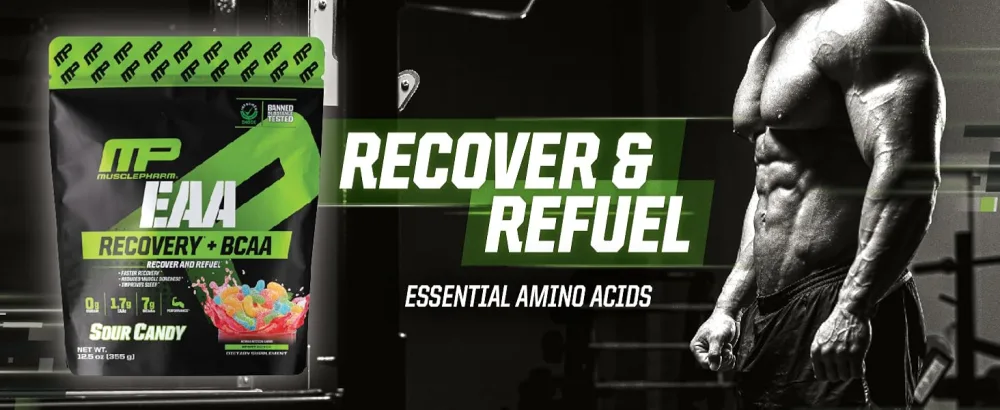 Muscle Pharm ASSAULT - Blue Raspberry - 30 Servings - Muscle Recovery supplement EAA powder goes well with pre workout powder for men
