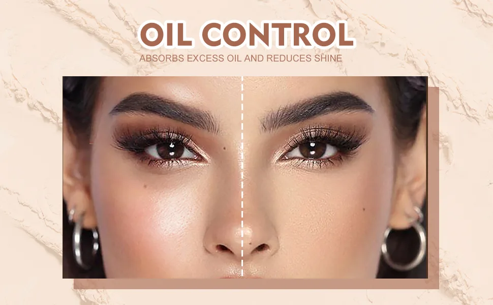 SACE LADY 2Pcs Face Make Up Set  Flawless Matte Foundation and Oil Control Pressed Powder  Lasting Coverage Waterproof Natural Cosmetics Kit - face powder sace lady long lasting oil control pressed setting makeup powder waterproof shine free