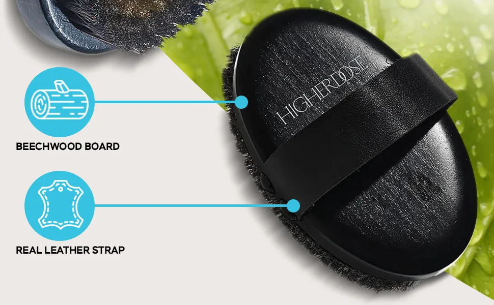 HigherDOSE Copper Body Brush - Dry Brush with Ion Charged Bristles to Wake Up  Exfoliate  and Reduce Stress - product information 2
