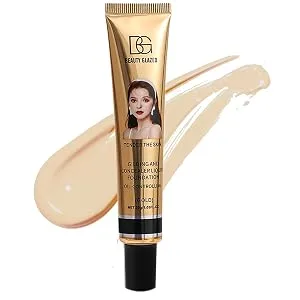 Beauty Glazed Foundation New Formula Full Coverage Flawless Makeup Base Cream Concealer Matte Waterproof Long Lasting Oil Free Smooth Liquid Foundation 30g (101 Porcelain) - 0101