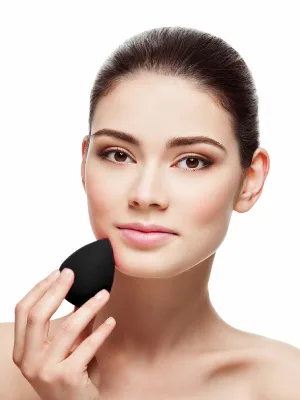 ForPro Expert Beauty Sponge Blender  Premium Makeup Sponge  Latex-Free  100% Vegan & Cruelty-Free  Black - ForPro Expert Beauty Sponge Blender
