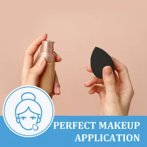 ForPro Expert Beauty Sponge Blender  Premium Makeup Sponge  Latex-Free  100% Vegan & Cruelty-Free  Black - ForPro Expert Beauty Sponge Blender