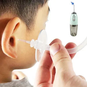 GNEGKLEAN Electric Ear Flushing Kit for Adults   Premium Ear Wax Removal Device   Safe and Effective Automatic Ear Cleaning Kit   Reusable Earwax Removal Kit with 3 Mode 6 Tip (Green) - electric ear wax