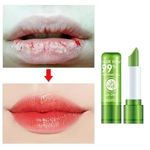 XINGXYUEL 2Pcs Aloe Vera Lipstick Magic Temperature Color Changing Lipstick Lip Stain Lip Gloss Lip Tint Set Long Lasting Moisturizer Nutritious Lip Balm Makeup - aloe vera lipstick
