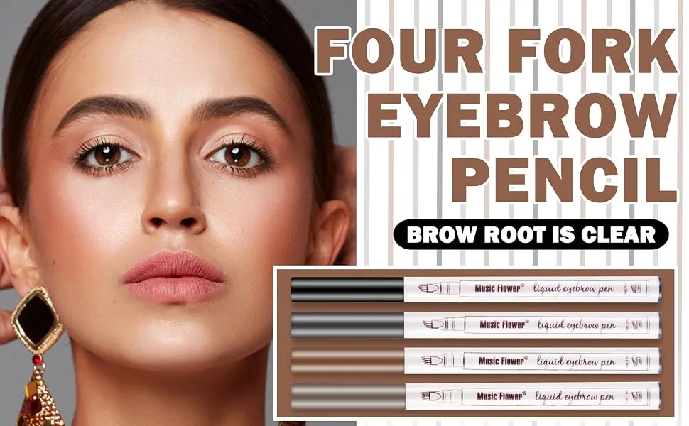 Eyebrow Pencil Eyebrow Microblading Pen Waterproof Long lasting Natural Looking Brows Elegant Eyebrow Makeup That Lasts All Day - Dark Grey - eyebrow pencil
