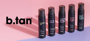 b.tan love at first tan gift set bundle - includes 4 items  self tanner mousse  self tanner tanning lotion  bronzing drops & tanning mitt - fake tan  self tan  self tanner mitt  self tanning lotion - b.tan self tanners