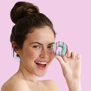 Fizz & Bubble Premium Moisturizing Bubble Bath Bomb Truffles for Adults  Women  Kids  and Gifts - 9 Bath Bomb Set - Donuts - Fizz & Bubble