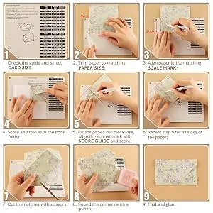 2Pcs Score Board Multi-Purpose Scoring Board Envelope Maker with Bone Folder and 3 in 1 Corner Rounder Paper Punchfor Card Making and DIY Projects Multi- Purpose Scoring Board & Score and Fold Tools White blue Score Boar... - Mini Score Board;Multi-Purpose Scoring Board;Envelope Maker