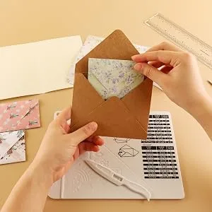 2Pcs Score Board Multi-Purpose Scoring Board Envelope Maker with Bone Folder and 3 in 1 Corner Rounder Paper Punchfor Card Making and DIY Projects Multi- Purpose Scoring Board & Score and Fold Tools White blue Score Boar... - Mini Score Board;Multi-Purpose Scoring Board;Envelope Maker