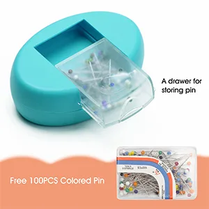 Coitak Magnetic Sewing Pincushion with 100 Plastic Head Pins  Magnetic Pins Holder for Sewing Quilting green - magnetic pin holder
