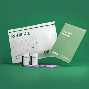 OKRA Diabetes Testing-Kit Refill  Blood-Sugar Test Glucose Strips and Lancets  100 Refill Strips - refill kit diabetes lancets lancing device test strips meter blood glucose control solution