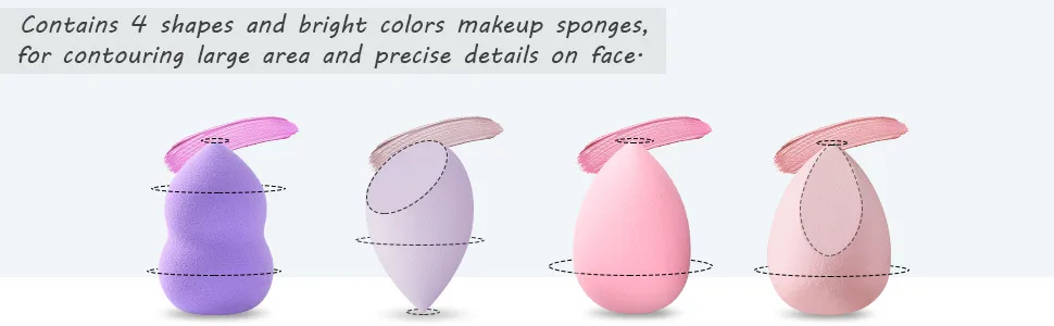 Makeup Sponge Set Makeup Blender for Face  Perfect for Foundation  Powder  and Blending - Includes Holder for Easy Storage! - Makeup Sponge