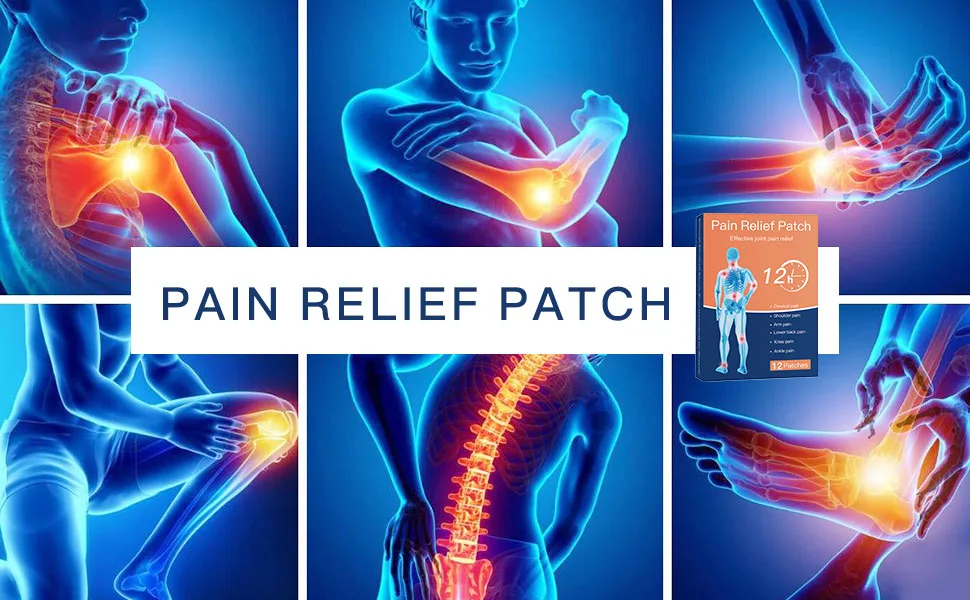 Pain Patches   Maximum Strength Patch - Back Patches for Pain - 12 Hot Pain Patches - pain relief patch