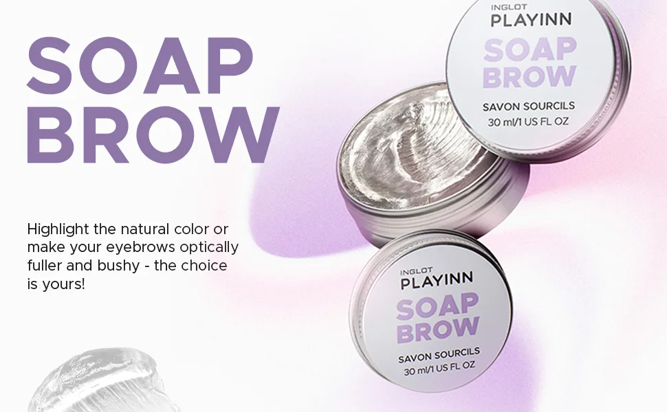 Inglot Soap Brow Clear Eyebrow Makeup - soap brow