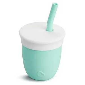 Munchkin  C est Silicone! Open Training Cup with Straw for Babies and Toddlers 6 Months+  4 Ounce  Mint - product information 3
