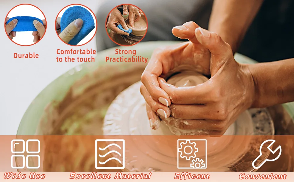 Pottery Sponge for Clay  Clay Sponge Cleanup and Shaping Tool for Pottery and Clay Artists - pottery sponge