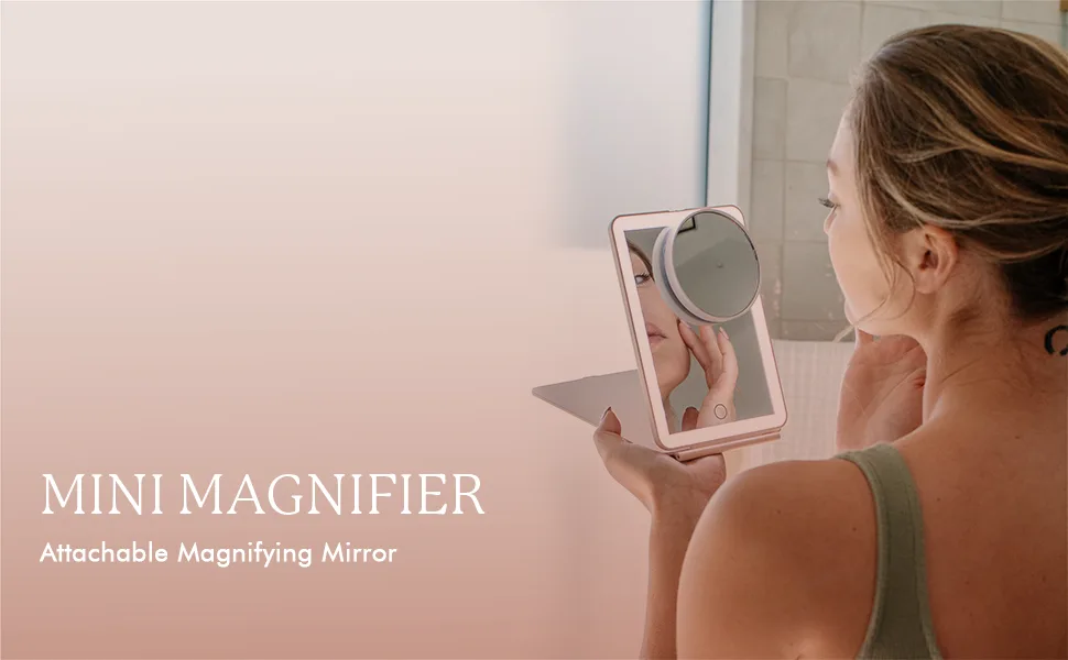 Vanity Planet Pose Mini Travel Mirror Magnifier Attachable 10x Magnifying Mirror with Suction Mount - Mounts Easily to Pose and Mini Pose Makeup Mirrors - VP Pose Mini Magnifier