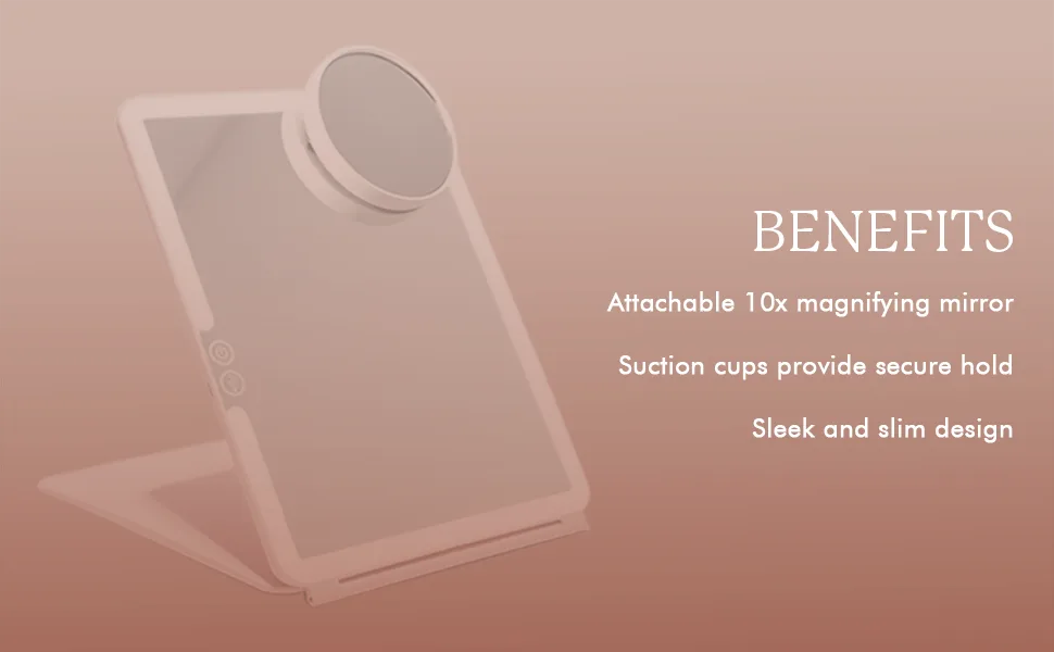 Vanity Planet Pose Mini Travel Mirror Magnifier Attachable 10x Magnifying Mirror with Suction Mount - Mounts Easily to Pose and Mini Pose Makeup Mirrors - VP Pose Mini Magnifier