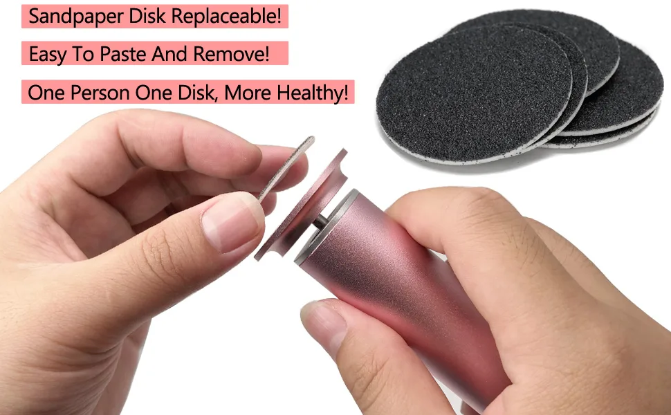 120pcs Replaceable Sandpaper Refill Discs for Electric Foot File Callus Remover Dead Skin Removal (60pcs Rough 60 Grit  60pcs Smooth 100 Grit) - foot file refill