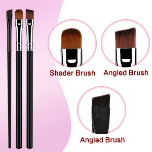 QUEEJOY Eyebrow Mapping Set includes 10mX2 Colors Brow Mapping String Eyebrow Thread  100pcs Eyebrow Ruler Stickers  Light Beige and White Brow Paste & 3 Concealer Brushes  Eyebrow Pencil and Instructions  Microblading S... - brush
