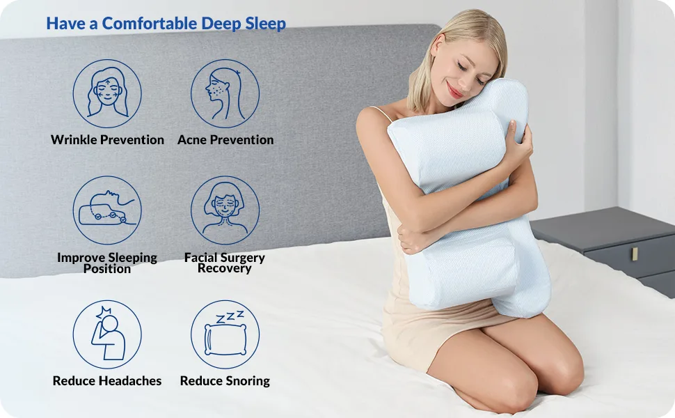 AM AEROMAX Back Sleep Training Pillow for Keep Head Straight Wrinkle Prevention - Beauty Pillow for Anti Wrinkle & Anti Aging. Standard(Head width 7In) White - product information 14