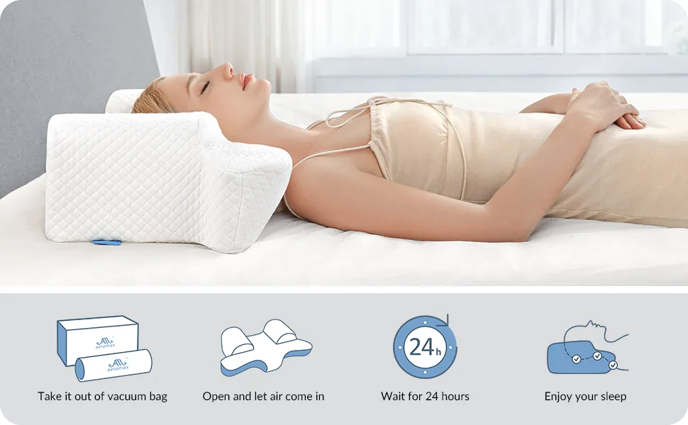 AM AEROMAX Back Sleep Training Pillow for Keep Head Straight Wrinkle Prevention - Beauty Pillow for Anti Wrinkle & Anti Aging. Standard(Head width 7In) White - product information 15