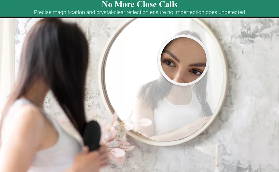 Jumbl 6  7X Magnifying Mirror  Compact Suction Cup Makeup Mirror with 7X Magnification for Bathroom  Shower  Beauty & Skin Care  Brow Threading & Tweezing - product information 11