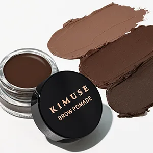 KIMUSE Eyebrow Stamp Stencil Kit  Brow Gel with Eyebrow Stencils & Eyebrow Brush  Long Lasting  Waterproof Buildable Eyebrow Pomade Makeup MEDIUM BROWN - product information 14