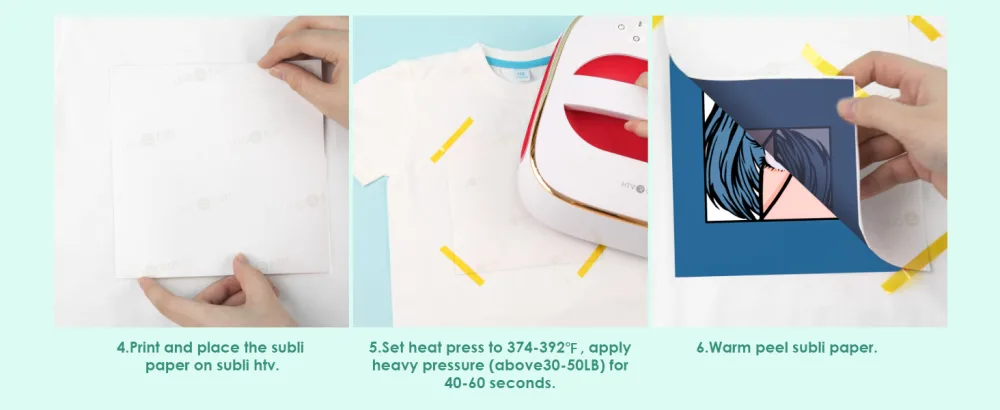 HTVRONT Sublimation Vinyl for T Shirts - 12 X 8FT Glossy Clear HTV Vinyl for Sublimation Cotton - Wash Durable Sublimation HTV Vinyl - sublimation vinyl