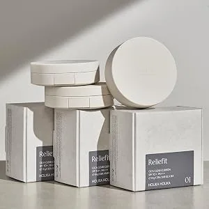 Holika Holika Reliefit CICA Clear Cushion 01 Pure Vanilla 14g  0.49oz / 1Set + 1 Refill/Vegan Cushion Foundation - product information 4