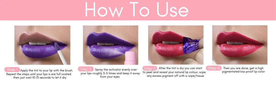kukubird Peel & Reveal Long Lasting Natural Waterproof Smudge Proof Lip Tints (Blushing) - Lip Tint